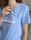 Сорочка для вагітних та годуючих HAPPY MOM (пастельний блакитний), кулір, 46-48