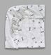 Простынь для детской кроватки на резинке Babystartex, 120х60см, хлопок, белая/бутылочки, Унисекс