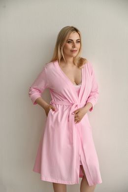Комплект в роддом халат и сорочка Мамин Дом, розовый, XS