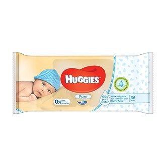 Вологі серветки Huggies Pure, 1уп/56шт, 56 шт