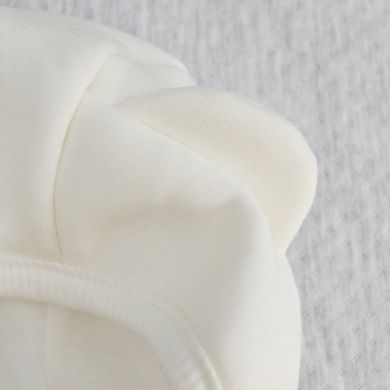 Комбінезон з капюшоном на блискавці теплий Minikin, тринитка з начосом, молочний, Унісекс, молочний, 68