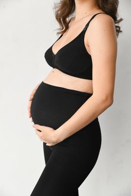 Легінси для вагітних утеплені з резинкою Мамин дом, чорні, XS, Лосини