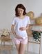Комплект пижама с шортиками STARS, кулир, белый/розовый, белый/розовый, 46-48