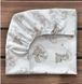 Простынь для детской кроватки на резинке Babystartex, 120х60см, хлопок, мишка на облачке с радугой, Унисекс