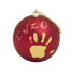 Новогодний шарик Красный с отпечатками Baby Art