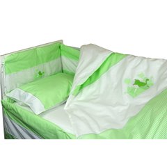 Комплект спальний у дитяче ліжечко "Кошенята" (4 предмети) салатовий, Руно, Унісекс