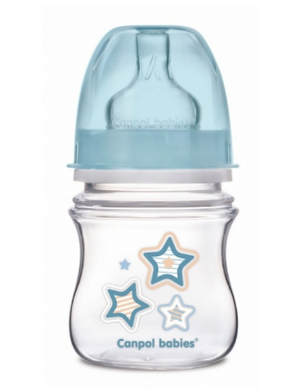 Бутылочка антиколиковая Easystart Newborn Baby Canpol Babies, 120 мл, Мальчик, Голубой, 120мл