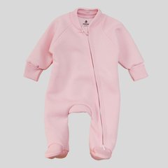 Теплий комбінезон на блискавці для малюків Minikin, тринитка з начосом, рожевий, Дівчинка, Рожевий, 68