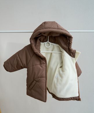 Тепла куртка дитяча демісезонна Wave Kids Fantasy, капучино, Унісекс, 74