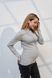 Теплий гольф з трикотажу рубчик для вагітних та годуючих Penny Yula mama, сірий, S