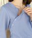 Теплая сорочка для беременных и кормящих Горошек (голубой), футер, Голубой, голубой, 54-56