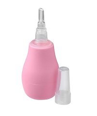 Аспиратор для носа с колпачком и двумя насадками Babyono 0+, Розовый