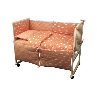 Комплект спальний в дитяче ліжечко Тучка (4 предмети) рожевий, Руно, Дівчинка
