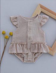 Боди муслиновое для девочки Bon Voyage Minikin, муслин, персиковый, Девочка, 62