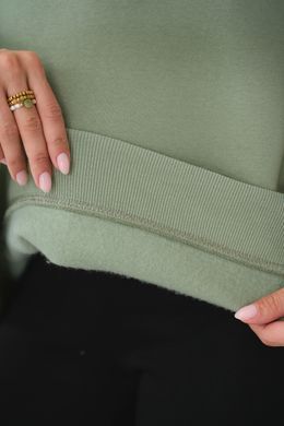 Теплый худи для беременных и кормящих с вышивкой Angel Yula mama, оливковый, S
