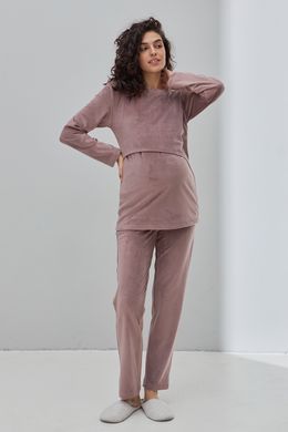 Теплая пижама для беременных и кормящих HYGGE Yula mama NW-5.13.1, фрезовая, S