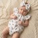 Боди + повязка для девочки Babystartex, муслин, молочное/веточки, Девочка, 56-62
