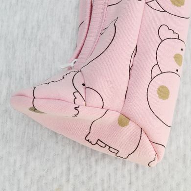 Теплый комбинезон на молнии для малышей Minikin, тринитка с начесом, розовый с рисунком, Девочка, розовый с рисунком, 68