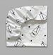 Простынь для детской кроватки на резинке Babystartex, 120х60см, хлопок, белая/бутылочки с трубочкой, Унисекс