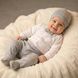 Комплект на выписку 3пр Джентельмен Babystartex, футер, белый/серый, Мальчик, 62