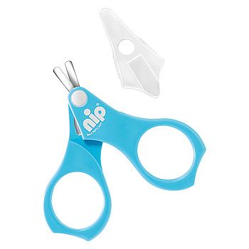 Ножницы безопасные для новорожденных Nip 0+, Мальчик, Голубой