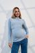 Теплий гольф з трикотажу рубчик для вагітних та годуючих Penny Yula mama, блакитний, M