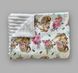 Плед детский из плюша Babystartex, белый/олененок с мамой, Девочка, 100*80, с утеплителем (синтепон)
