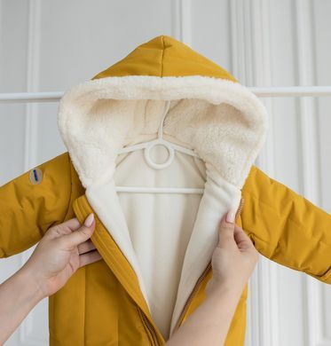 Теплый зимний комбинезон для детей Iceberg Kids Fantasy, горчица, Унисекс, 68