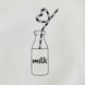 Комплект распашонка ползунки и шапочкаI love milk Minikin, футер, Унисекс, молочный, 56
