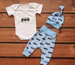 Комплект для новорожденного Batman (голубой) BabystarTex, кулир, 56-62