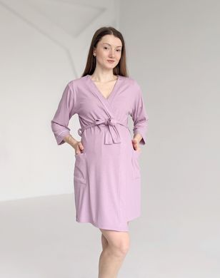Комплект халат і сорочка у пологовий (ліловий), 42-44