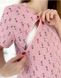 Сорочка на молнии для беременных и кормящих Цветочки (розовый), кулир, 46-48