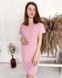 Сорочка на блискавці для вагітних та годуючих Квіточки (рожевий), кулір, 42-44