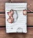 Плед літній для новонародженого з грецького вафельного полотна Babystartex, біла вафелька/ведмедик спить на хмаринці, Унісекс, 100*80