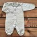 Комбінезон для новонароджених закриті ручки BabyStarTex, футер, сірий/мордочка кошечки, Унісекс, 56