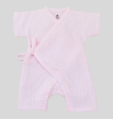 Муслиновый комбинезон для малышей Кимоно Minikin, муслин, розовый, Девочка, 56