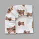 Простынь для детской кроватки на резинке Babystartex, 120х60см, хлопок, белая/коричневые мишки, Унисекс