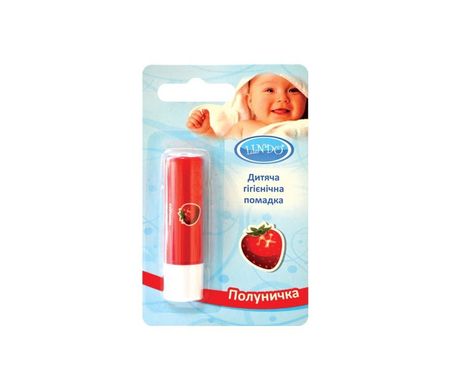 Дитяча гігієнічна помада для губ Полуниця Lindo, 4,5г