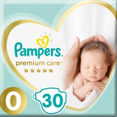 Подгузники Premium Care Pampers Newborn 0 (до 2,5 кг), 1уп/30шт
