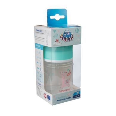 Бутылочка антиколиковая Easystart Toys Canpol Babies, 120 мл, Унисекс, Зелёный, 120мл