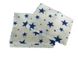 Пеленка ситец BabyStarTex, 100x80 см, белая/синие звезды, 1шт