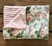Плед детский из плюша Babystartex, розовый/розы, Девочка, 100*80, без утеплителя