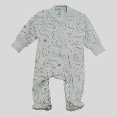 Теплый комбинезон на молнии для малышей Minikin, тринитка с начесом, серый с рисунком, Унисекс, серый с рисунокм, 56