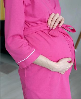 Домашний комплект для беременных и кормящих мам (фуксия), кулир, 42-44