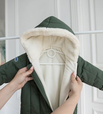 Теплый зимний комбинезон для детей Iceberg Kids Fantasy, оливка, Унисекс, 68