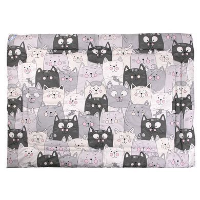 Тепла дитяча ковдра вовняна 140х105 Руно, Grey Cat, зима, Унісекс