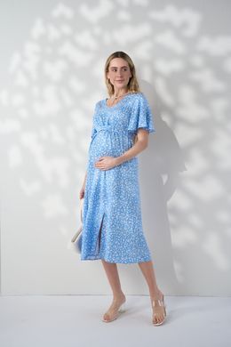 Платье для беременных и кормящих Vanessa Юла мама, голубое, S
