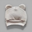 Тепла шапочка з вушками Babystartex, тринітка на флісі, коричнева, Унісекс, Коричневий