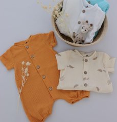 Песочник для новорожденных Bon Voyage Minikin, муслин, горчичный, Унисекс, 68