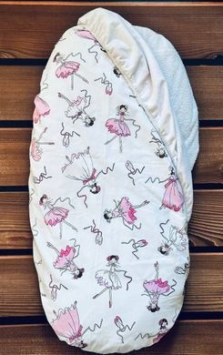Наматрацник непромоканий в коляску BabyStarTex, 35х75см, біла/балерини, Дівчинка, для коляски
